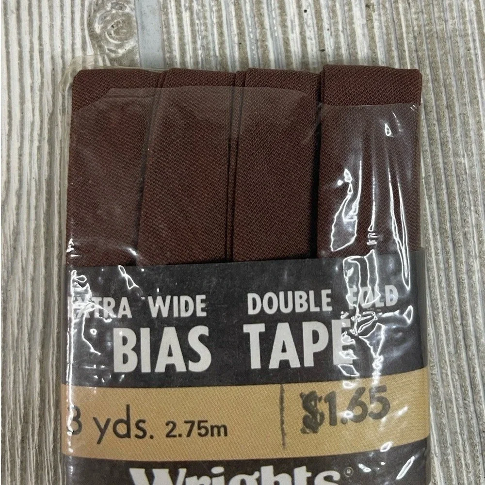 VTG 1986 Wrights Bias Tape Lot 4 Single & Double Fold Red Blue Brown